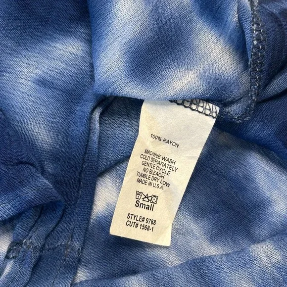 Lani California Blue Tie Dye Off Shoulder Romper Ruffle Sleeve Women's Small - Picture 5 of 5